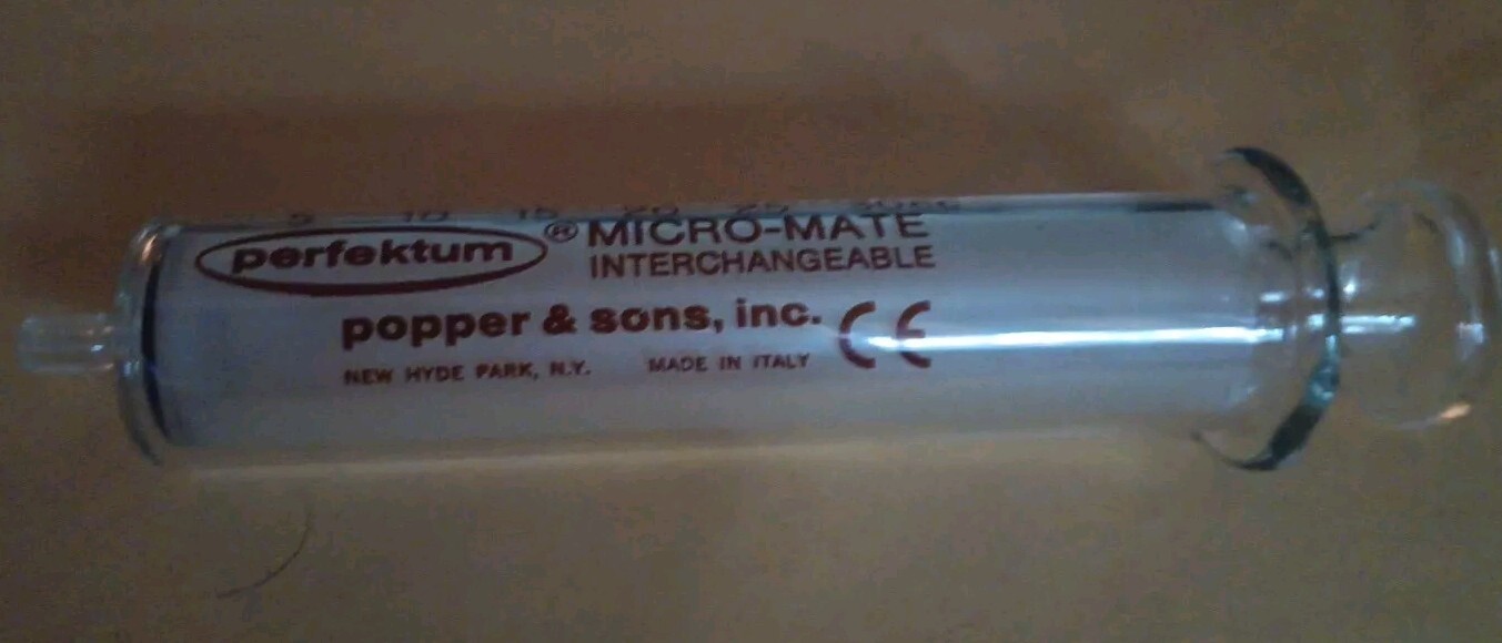 Popper & Sons Perfektum 30cc Glass Syringe Micro-Mate Interchangeable