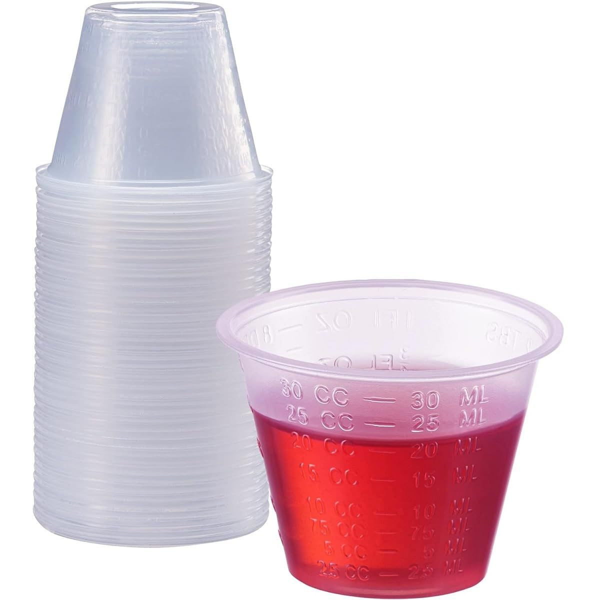Disposable Bulk Plastic Graduated Measuring Medicine Cups for Pills, Liquid…