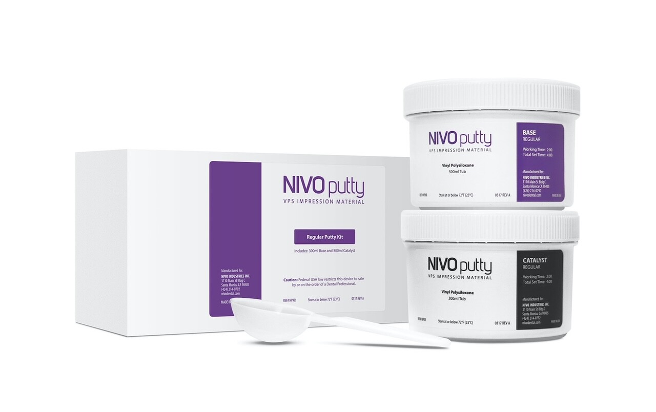 2x300ml NIVO Dental Putty Fast/Regular Set PVS VPS Impression Material New Stock