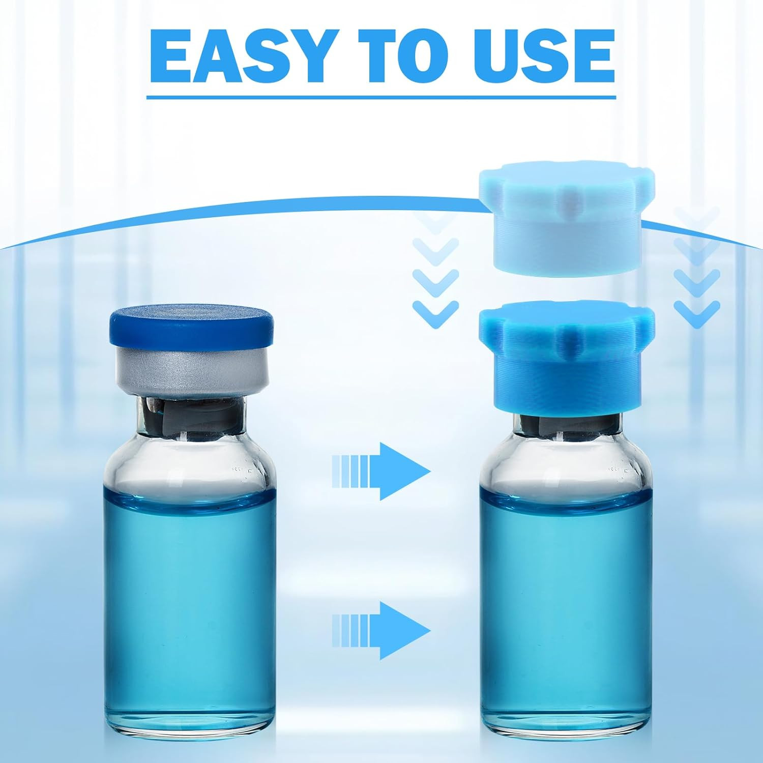 8PCS Reusable 3Ml Glass Vial Protective Vial Caps, Leak-Proof and Dust-Proof Cap