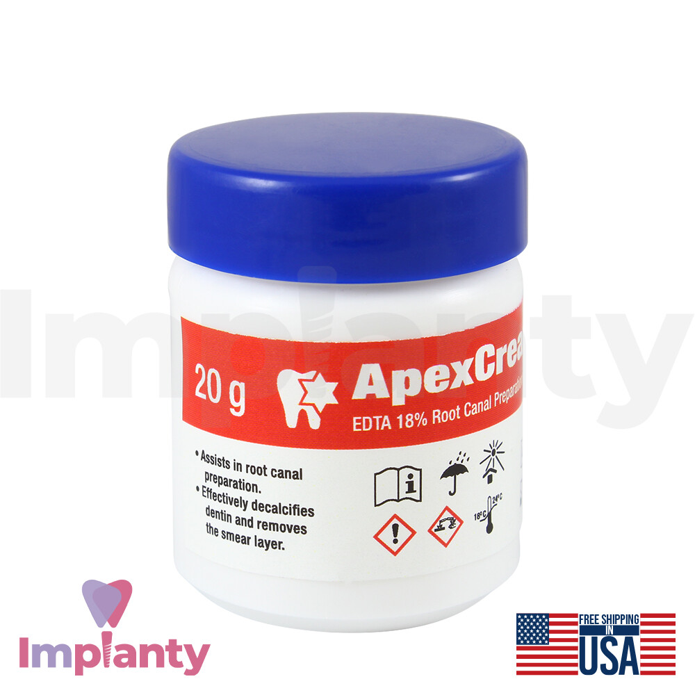 Dental ApexCream 18% R00t Canal Preparation Cream Jar 20g Colorless Dentistry