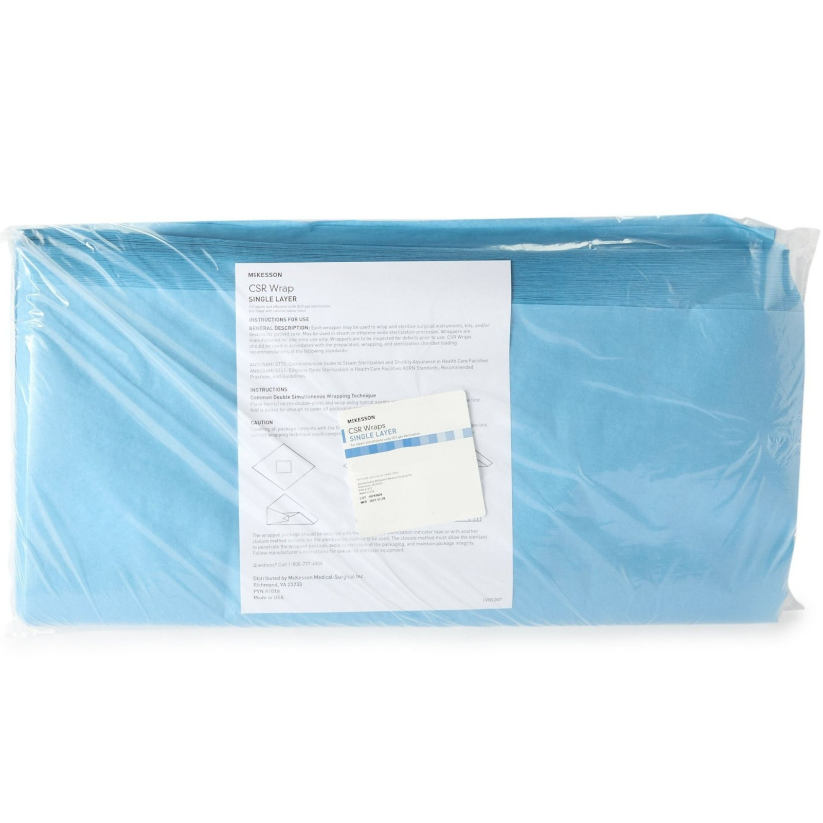 McKesson Single Layer Sterilization Wrap, 18-490
