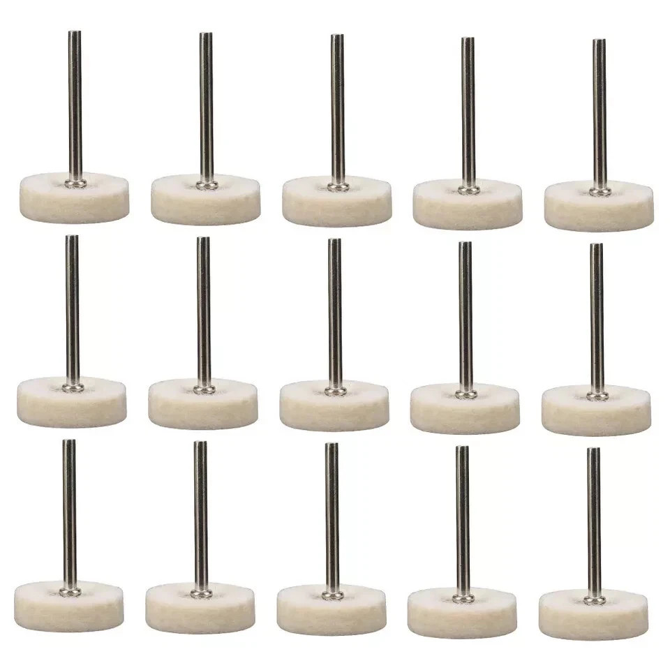 Dental Wool Felt Buffing Polishing Grinding Wheels Rotary Pads HP Shank 2.35mm