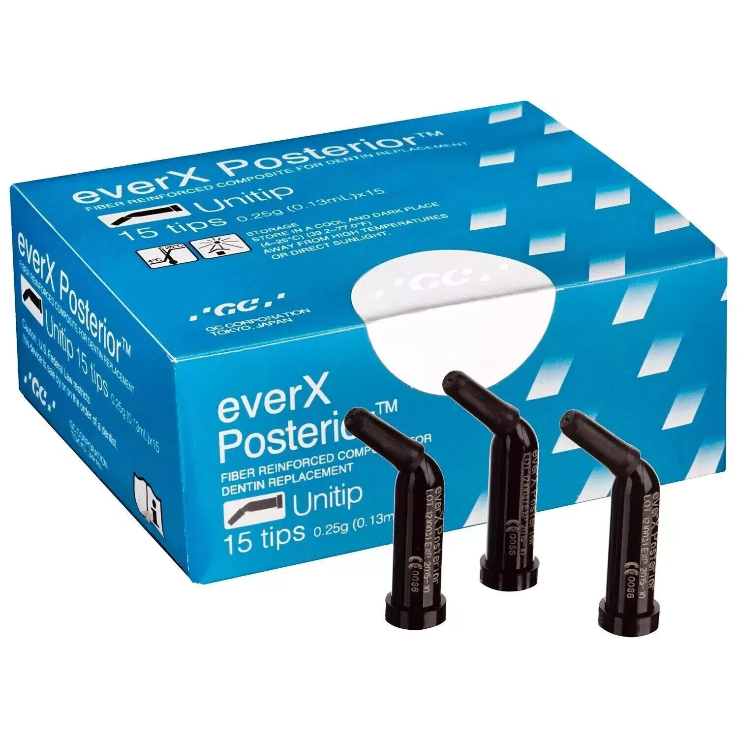 GC EverX Posterior Fibre Reinforced Composite Resin 15×0.13ml Unitips Dental