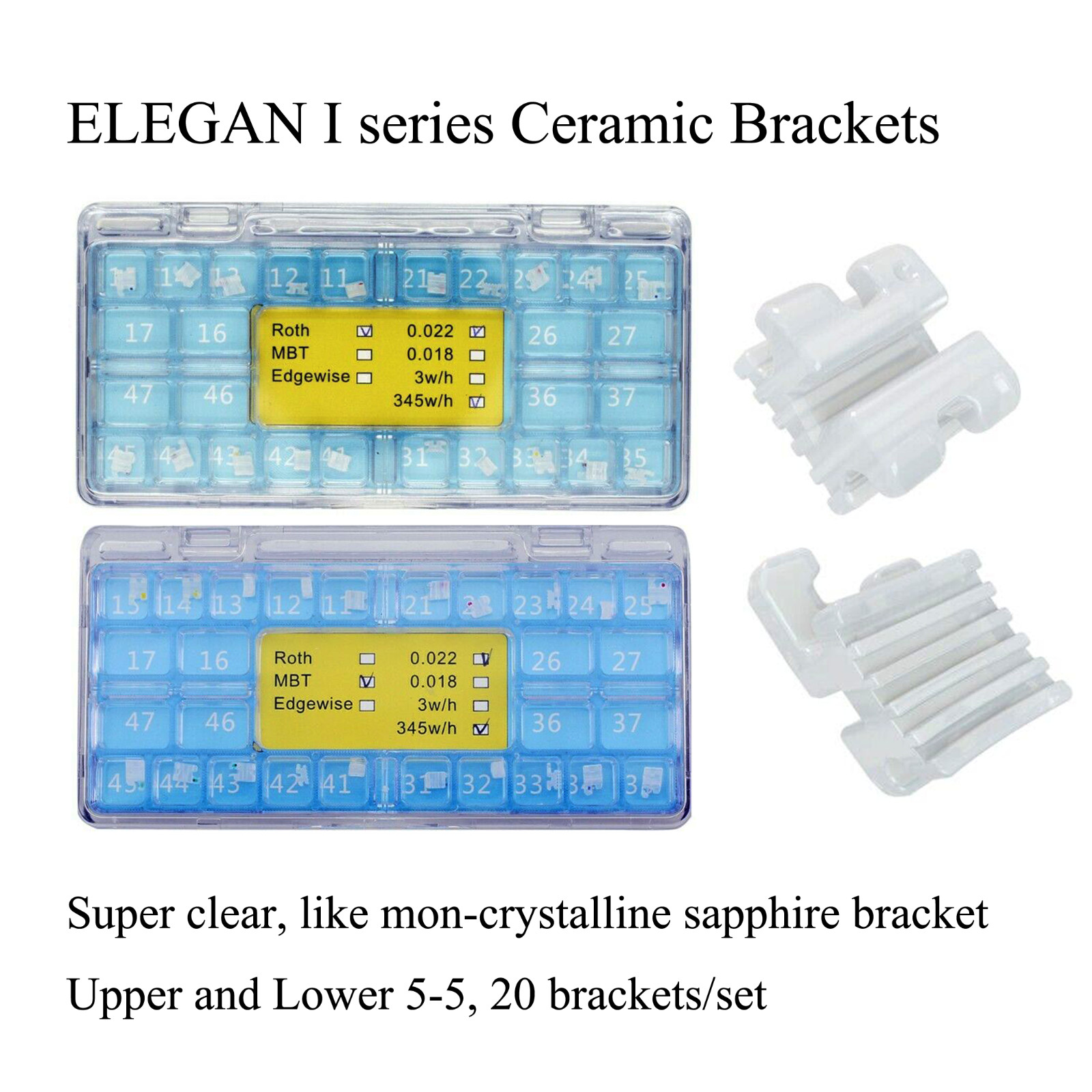 Orthodontic Self-ligating Bracket Ceramic Braces Damon Clear 3M Clarity Roth MBT