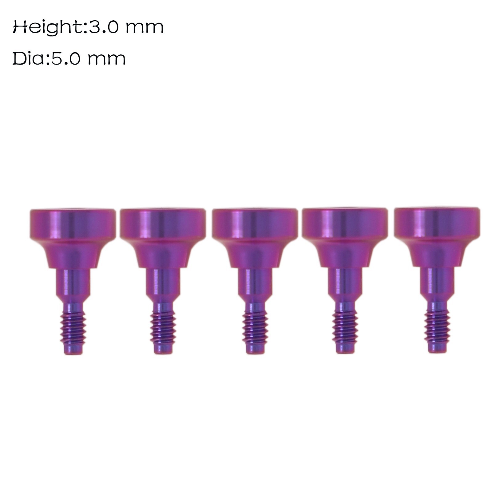 5Pcs US Dental Healing Abutment Cap NP/RP Internal conical Fits Nobel Biocare