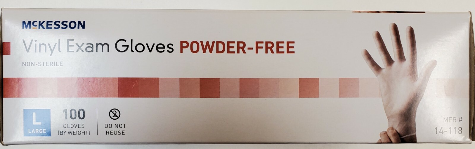 McKesson Exam Glove Powder Free LARGE 14-118 100 per Box
