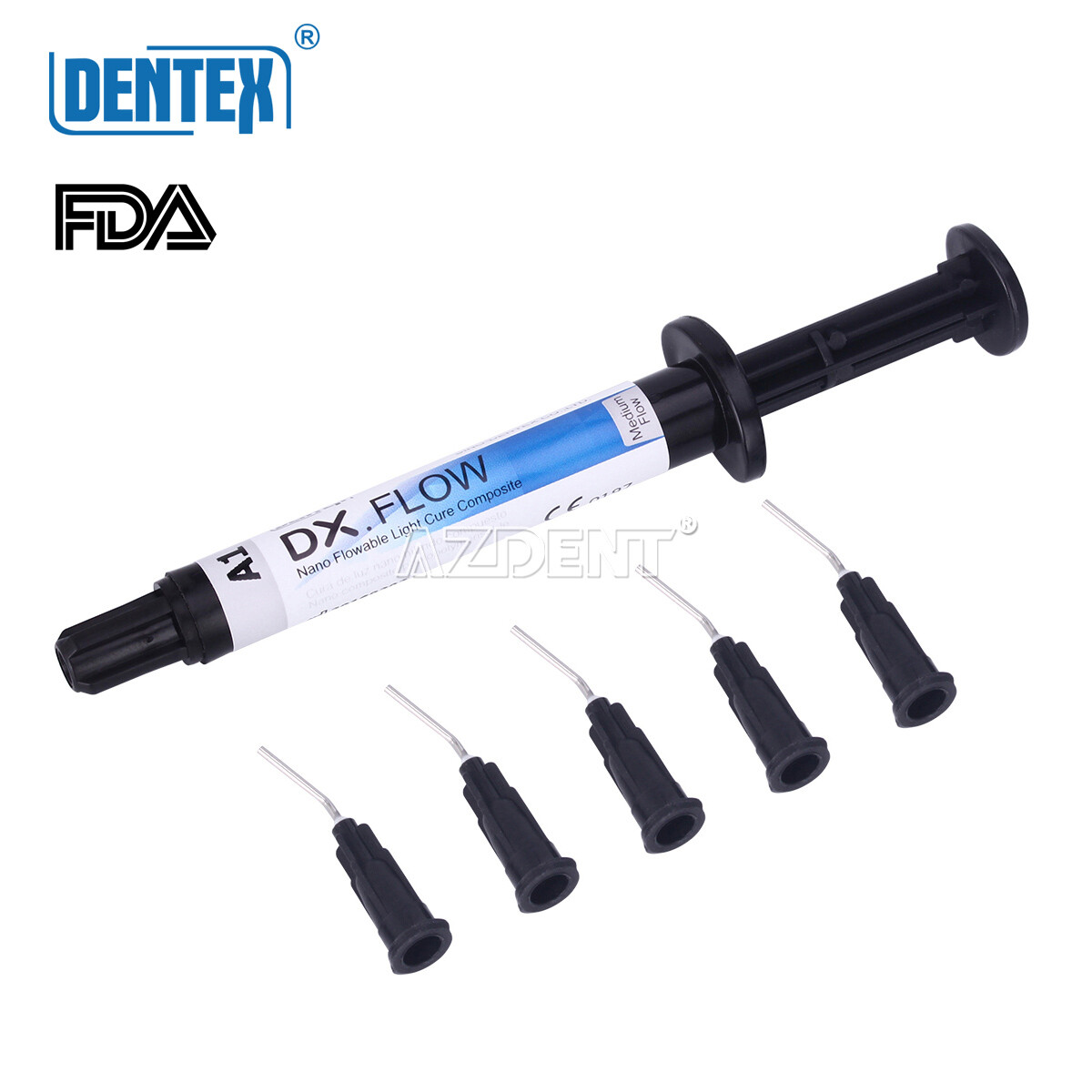 Dentex Dental Flowable Light Cure Hybrid Composite Resin Medium Flow A1/A2/A3
