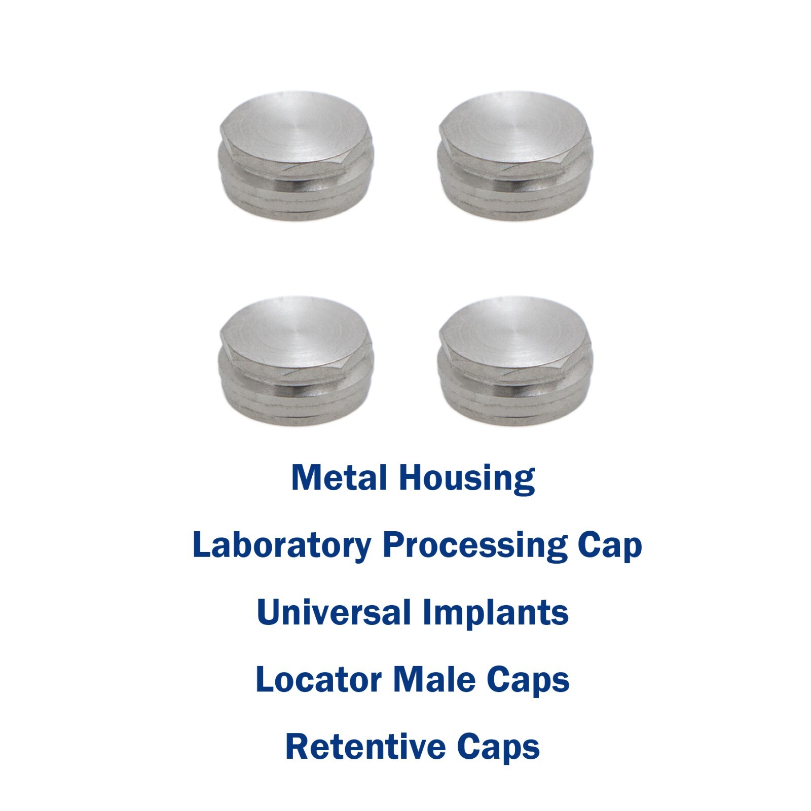 Dental Strong Retentive Caps Overdenture Metal Housing Attachments Abutments