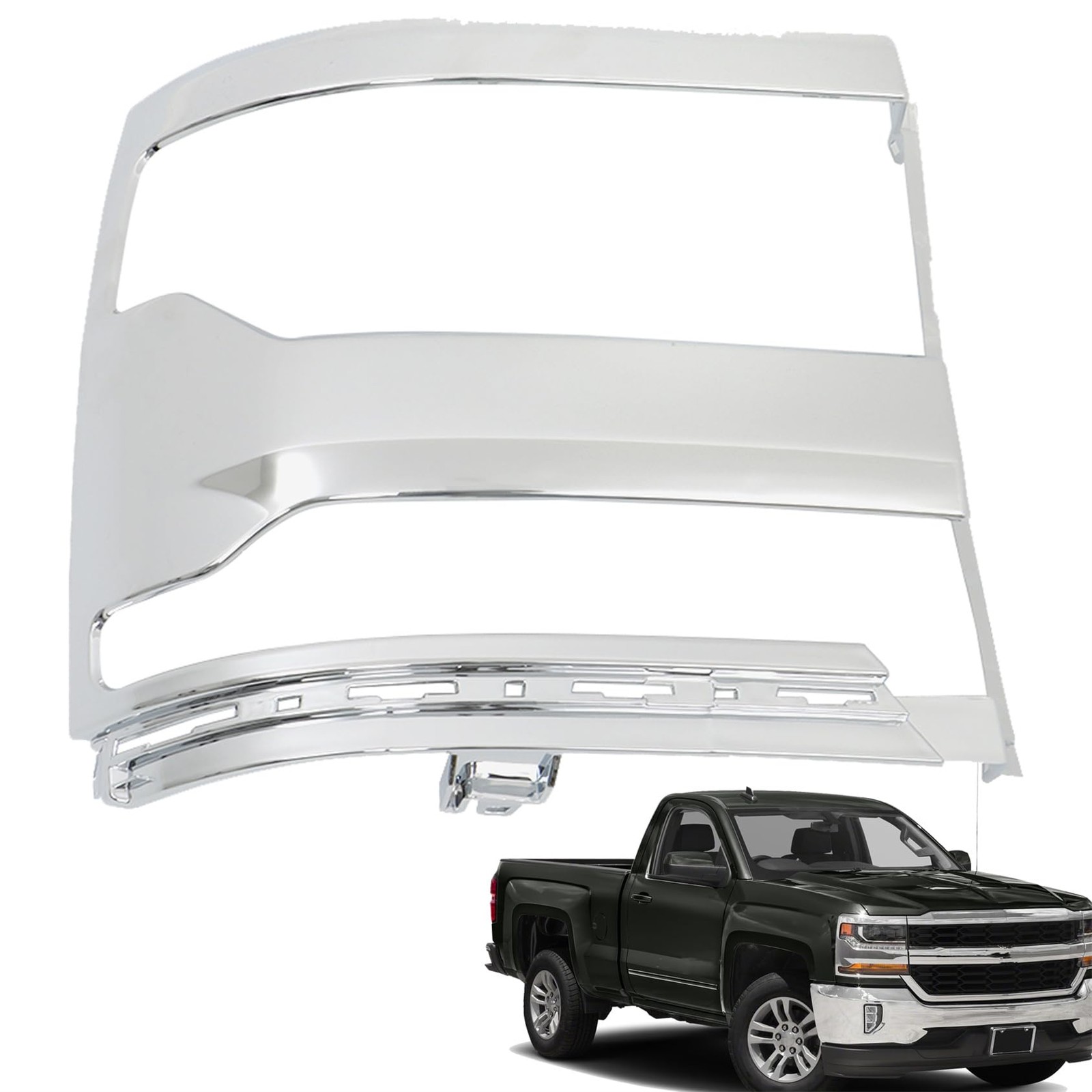 Right Side Headlight Cover Trim Bezel Replacement for 1500 2016-2018