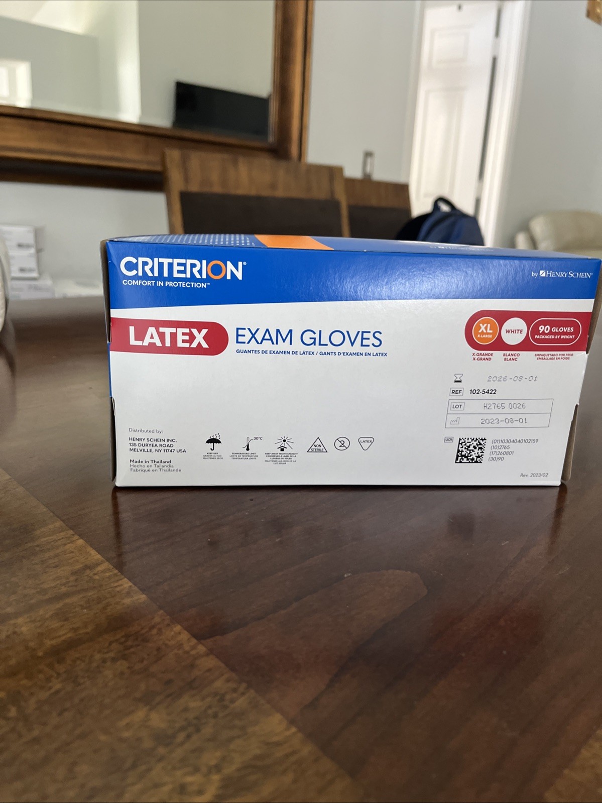 Criterion Latex XL Examination Gloves Powder Free New In Box 90 Count