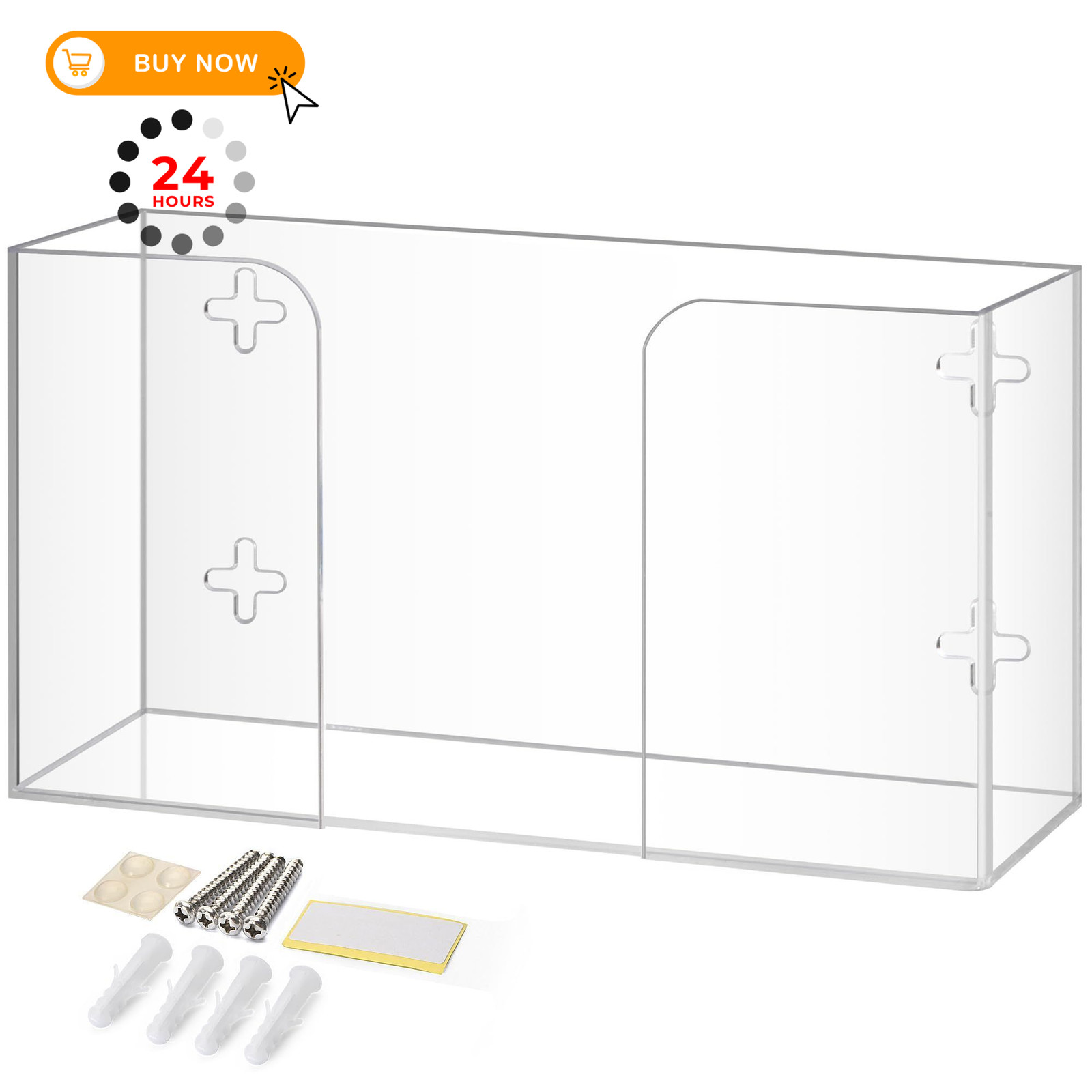 Storage Standard Glove Box Holder Dispenser – Kitchen, Clear – Single
