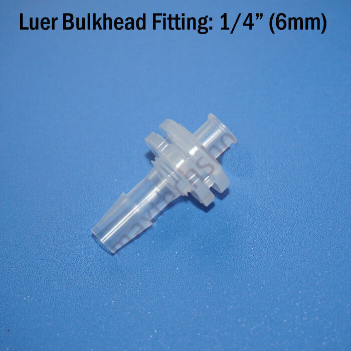 1/4″ inch 6mm Luer Lock Female Bulkhead Fitting Connector Hose Barb Adapter