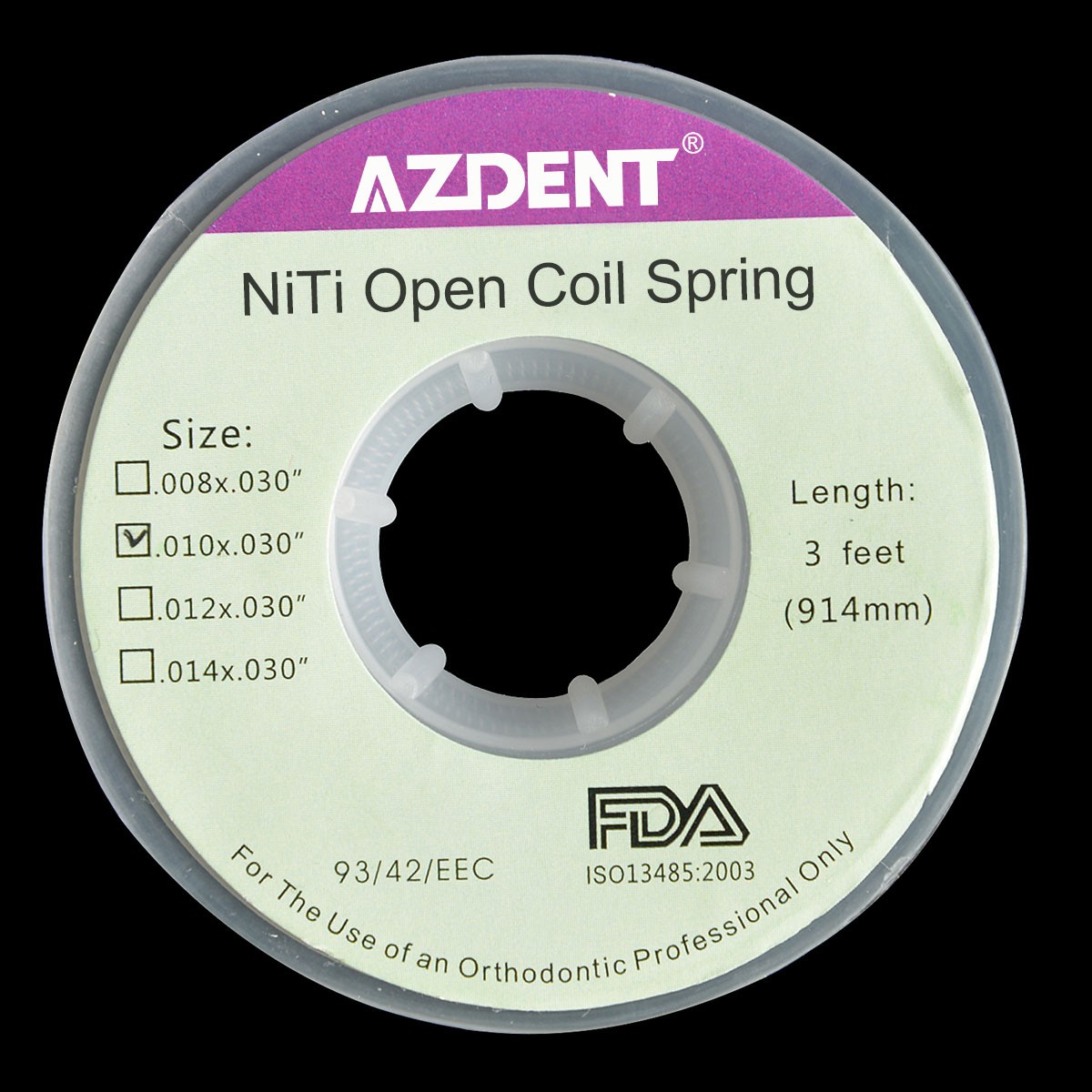 AZDENT Dental Ortho 914mm NITI Open Coil Springs 012*030″/010*030 Dia.010 inch