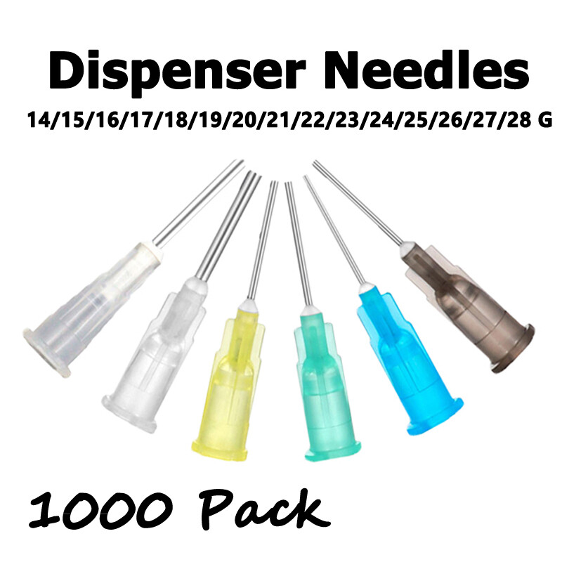 1000PCS 14-28G Precision Dispensing Needle Blunt Tip Oil Glue Ink Liquid Refill