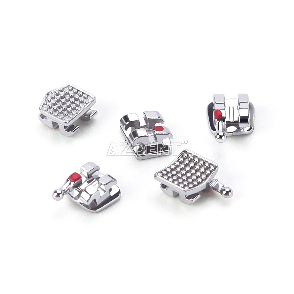 20Pcs Dental Orthodontic Metal Brackets Braces Mini Roth/MBT 018/022 Hooks 345