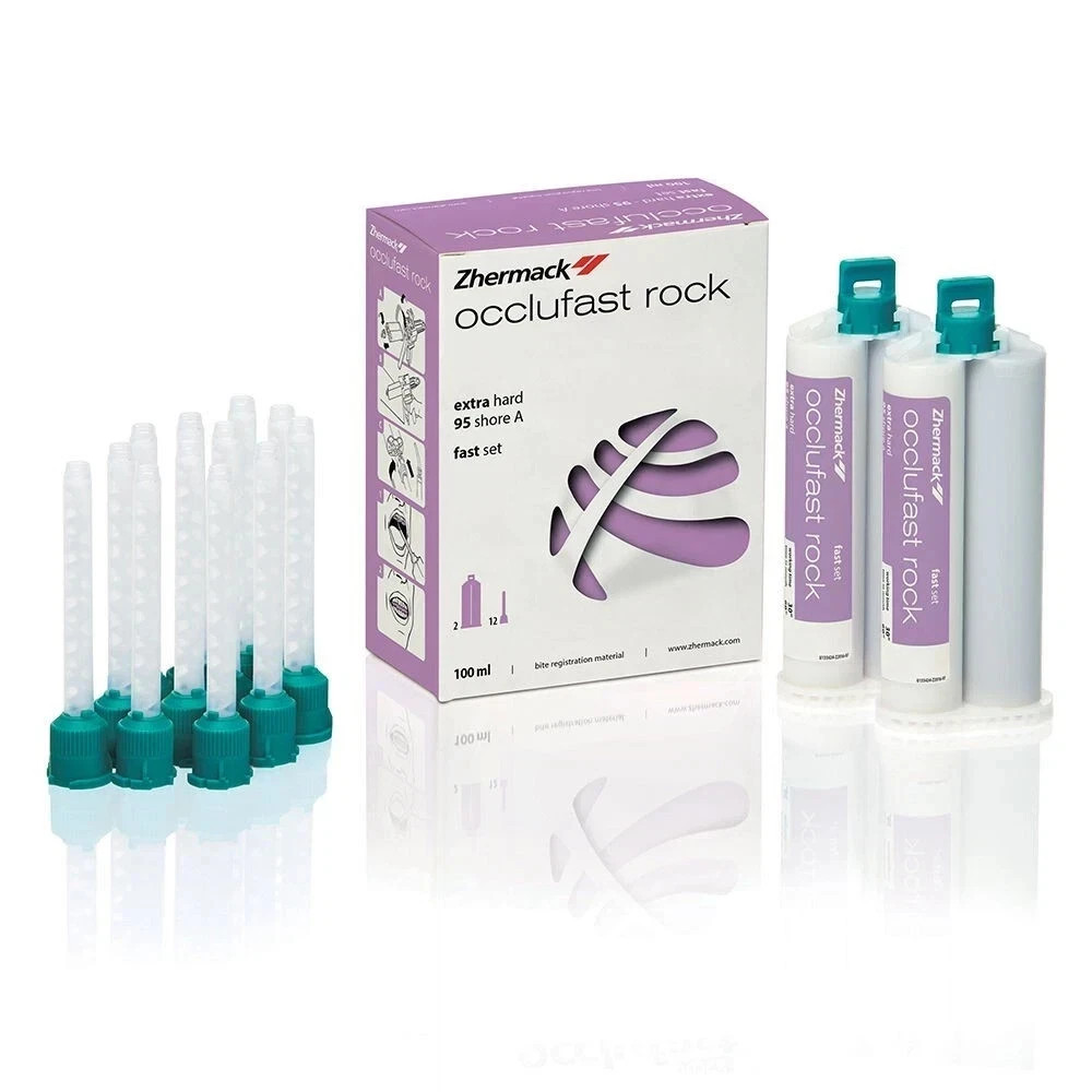 Zhermack Occlufast Rock Bite Registration Extra Hard Fast Set 2pk w FREE SHIPING