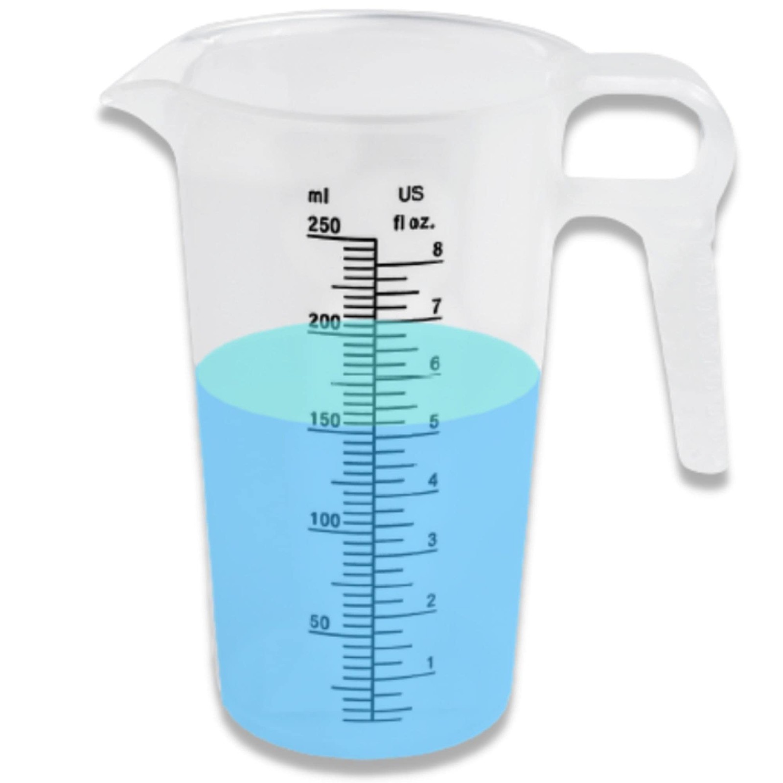 ACCUPOUR 8oz (250 mL) Measuring Pitcher, Plastic, Multipurpose – 8oz, Clear