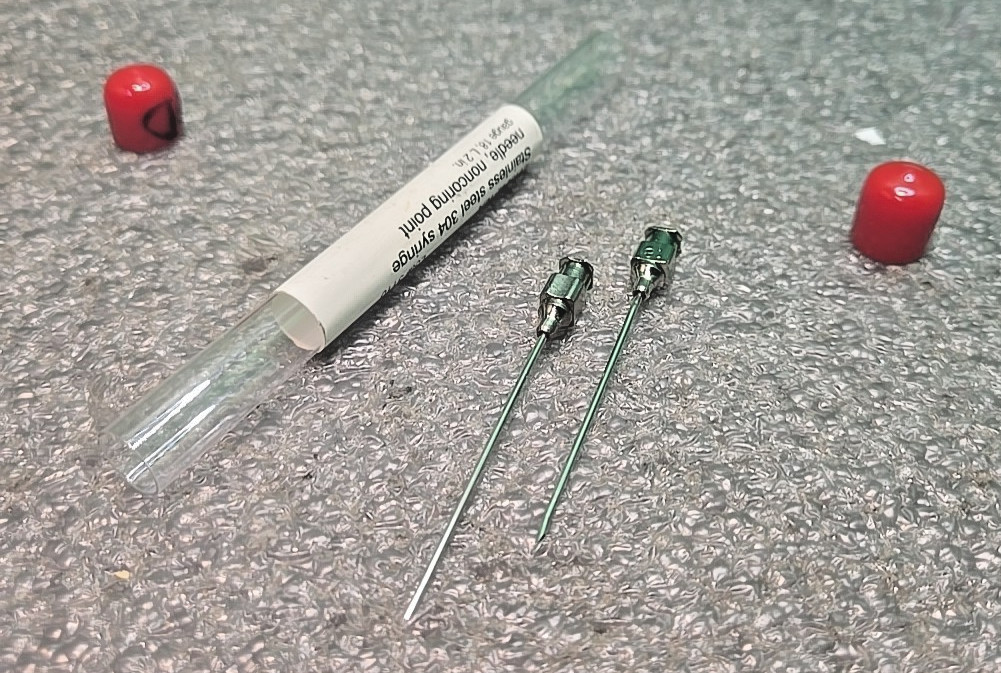 2x Sigma Aldrich Z113042- 1EA SS304 Syringe L L2″ 18 Gauge USED Noncoring Point