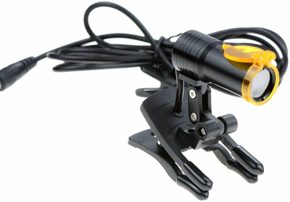 Dental Medical 5W LED Head Light with Filter Clip-on Head Light Silver US STOCK