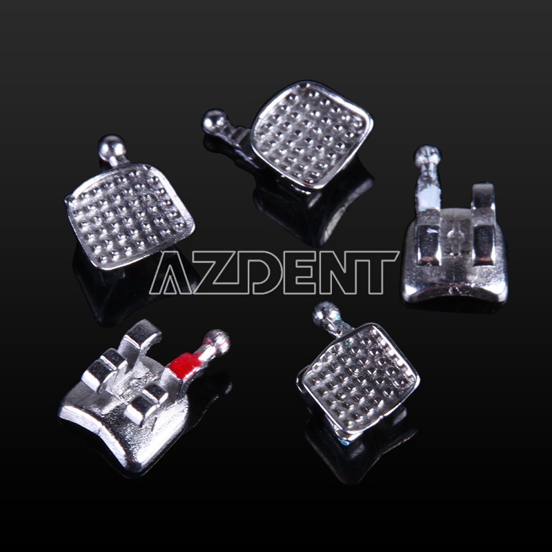 20Pc AZDENT Dental Orthodontic Bracket Metal Braces Mini Roth .018 3-4-5 Hook