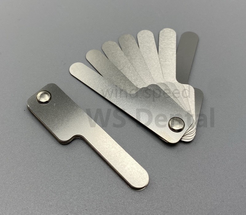 2 Sets Dental Orthodontic Interproximal Reduction IPR Gauge Ruler 0.10-0.50mm