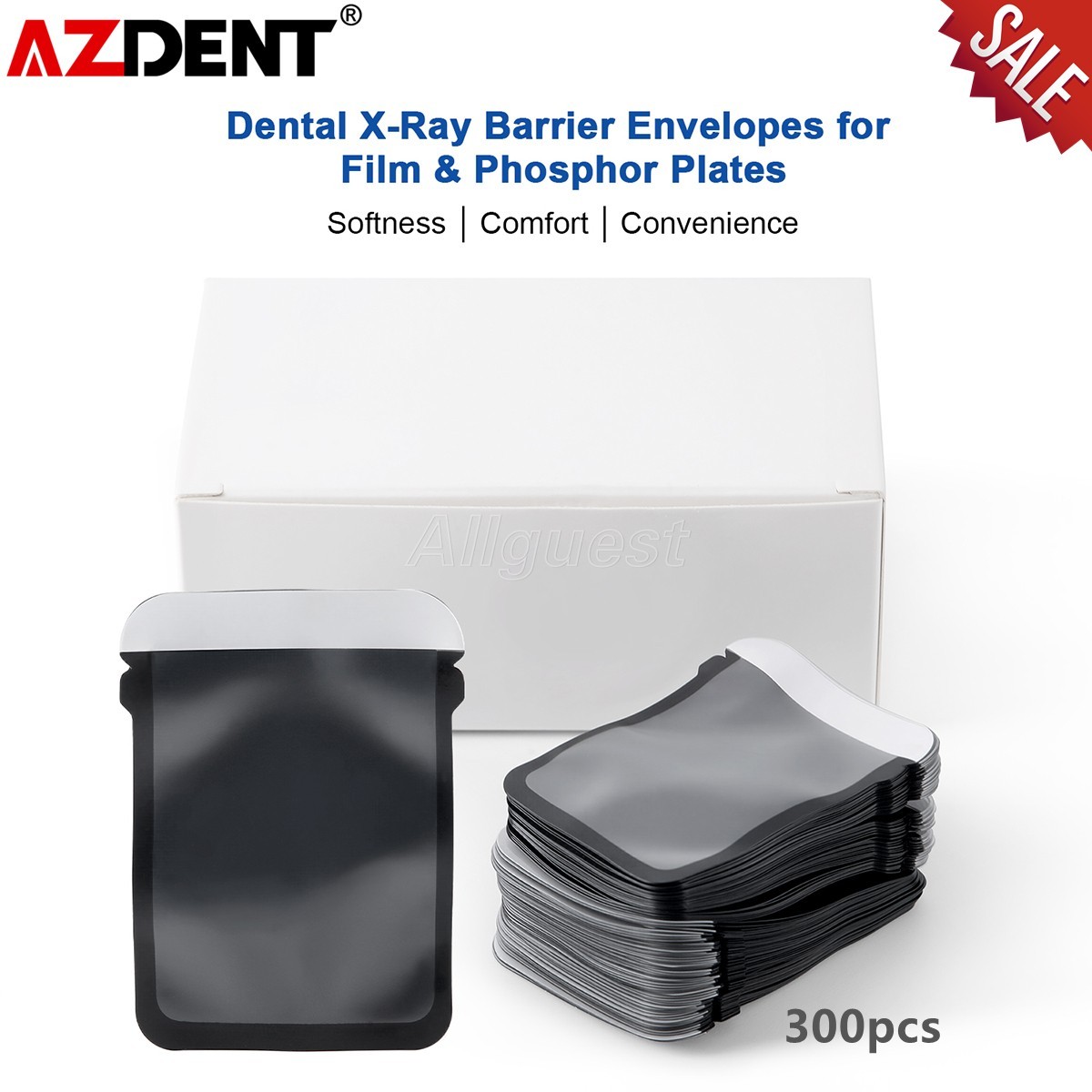 300pcs Dental Barrier Envelopes Size 2 for X-Ray ScanX Film&Phosphor Plates