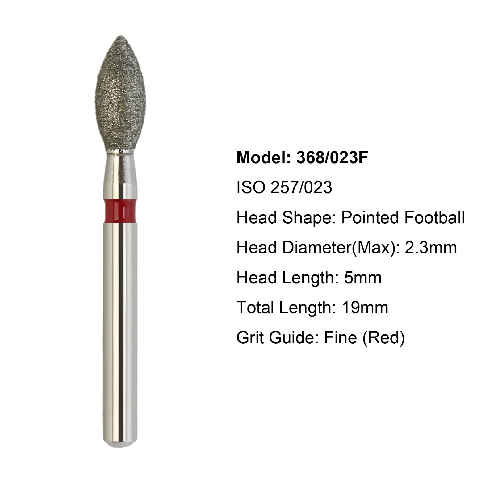 Diamond Dental Burs 856 379 801 FG Round End Taper Football Barrel Pear Flame