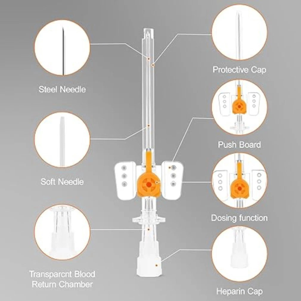 Practical 10/50pcs Disposable Catheter Cannula with Wing for Pet Dog Cat Animals