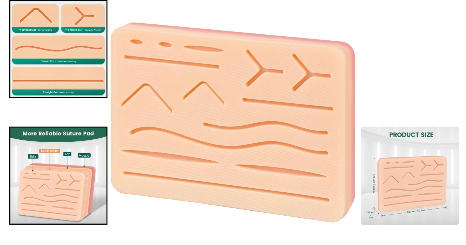 Portable 3-Layer Suture Practice Pad – Ideal for Medical & Veterinary Students