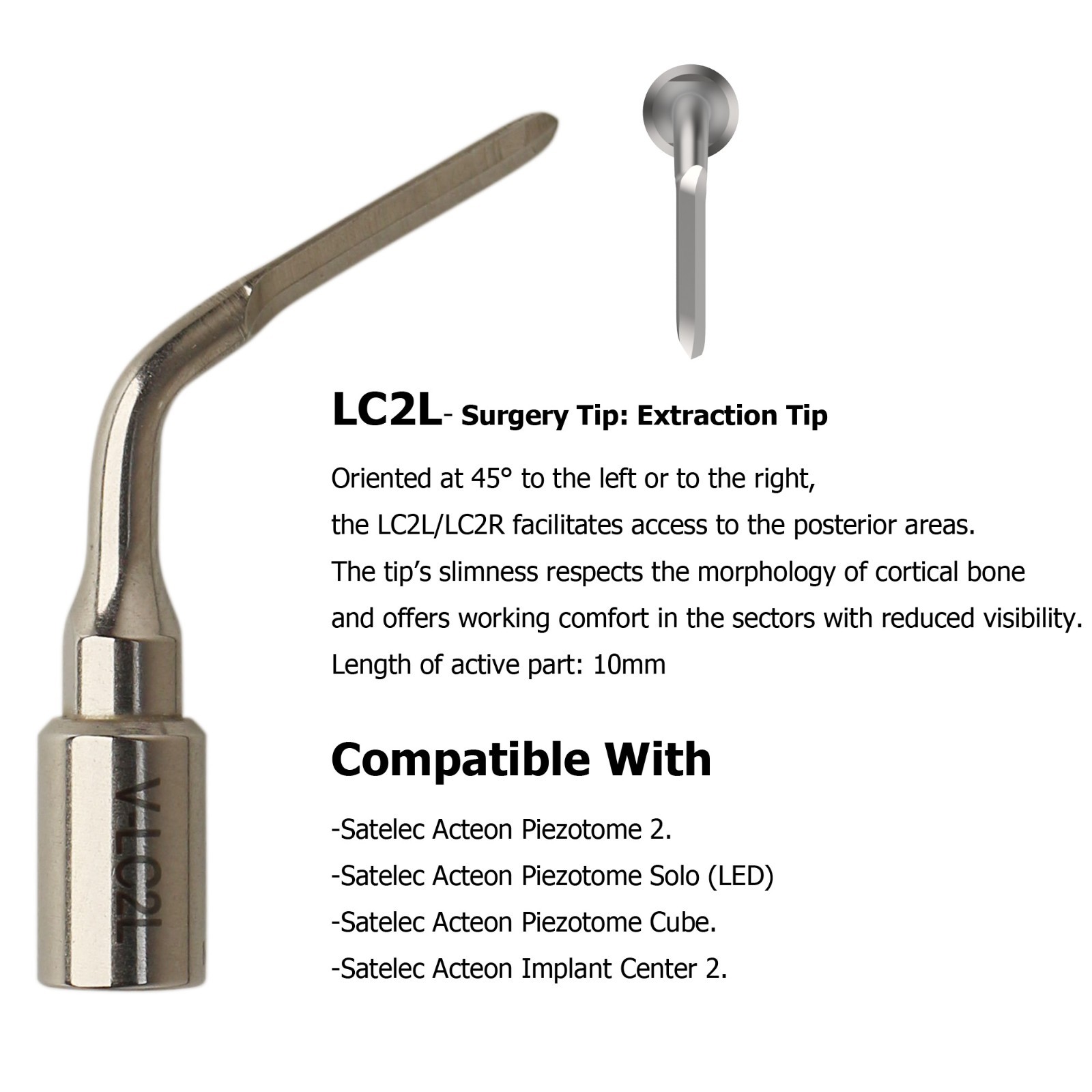 For ACTEON Piezotome Cube Extraction Tips Dental Ultrasonic Surgery Tips LC2L