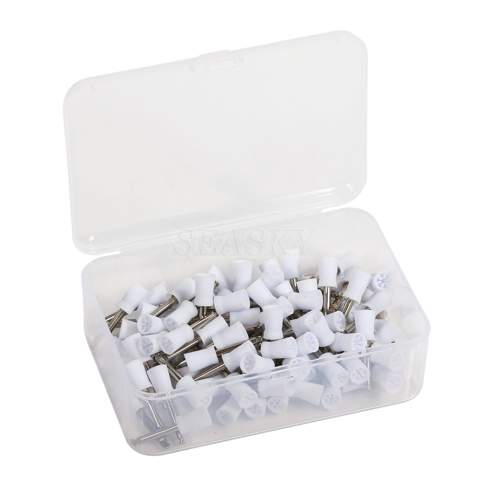 500pcs/5 Boxes Dental Prophy Tooth Polish Polishing Cups Latch Type Rubber White