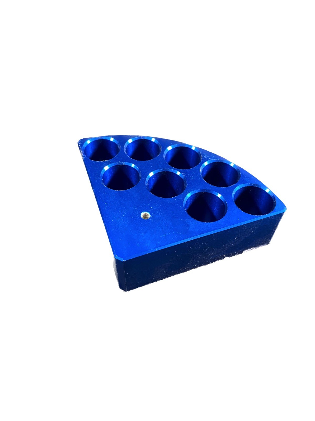 CHEMGLASS 8-Place Pie Wedge for 2 Dram 8mL Vials Anodized Blue CG-1991-P-14