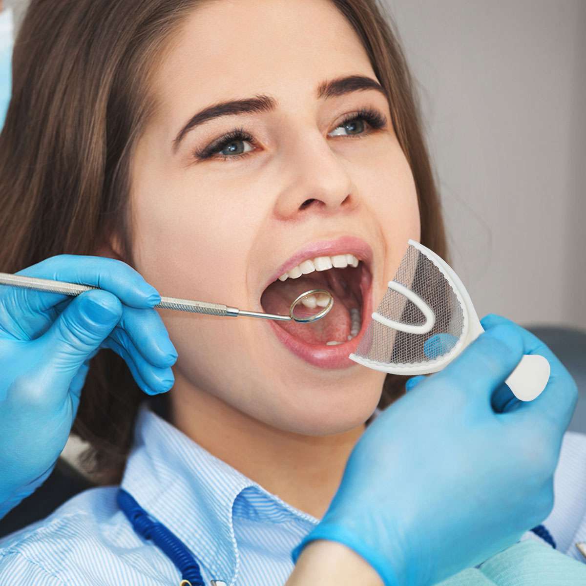 10/30/50pc Dental Disposable Triple Impression Bite Registration Trays F/A/P/Q/S