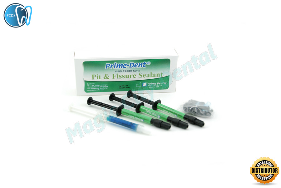 FAST SHIPPING Prime-Dent Dental Light Cure Pit & Fissure Sealant Opaque Kit