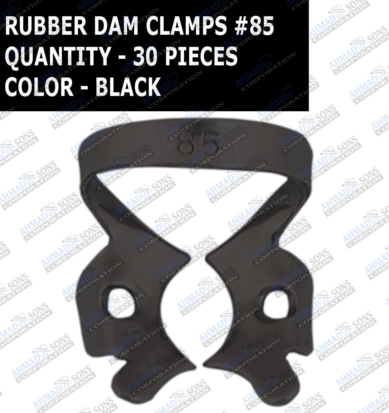 30 PCS Endodontic Rubber Dam Clamps #85 Dental Molars Upper Restorative Black