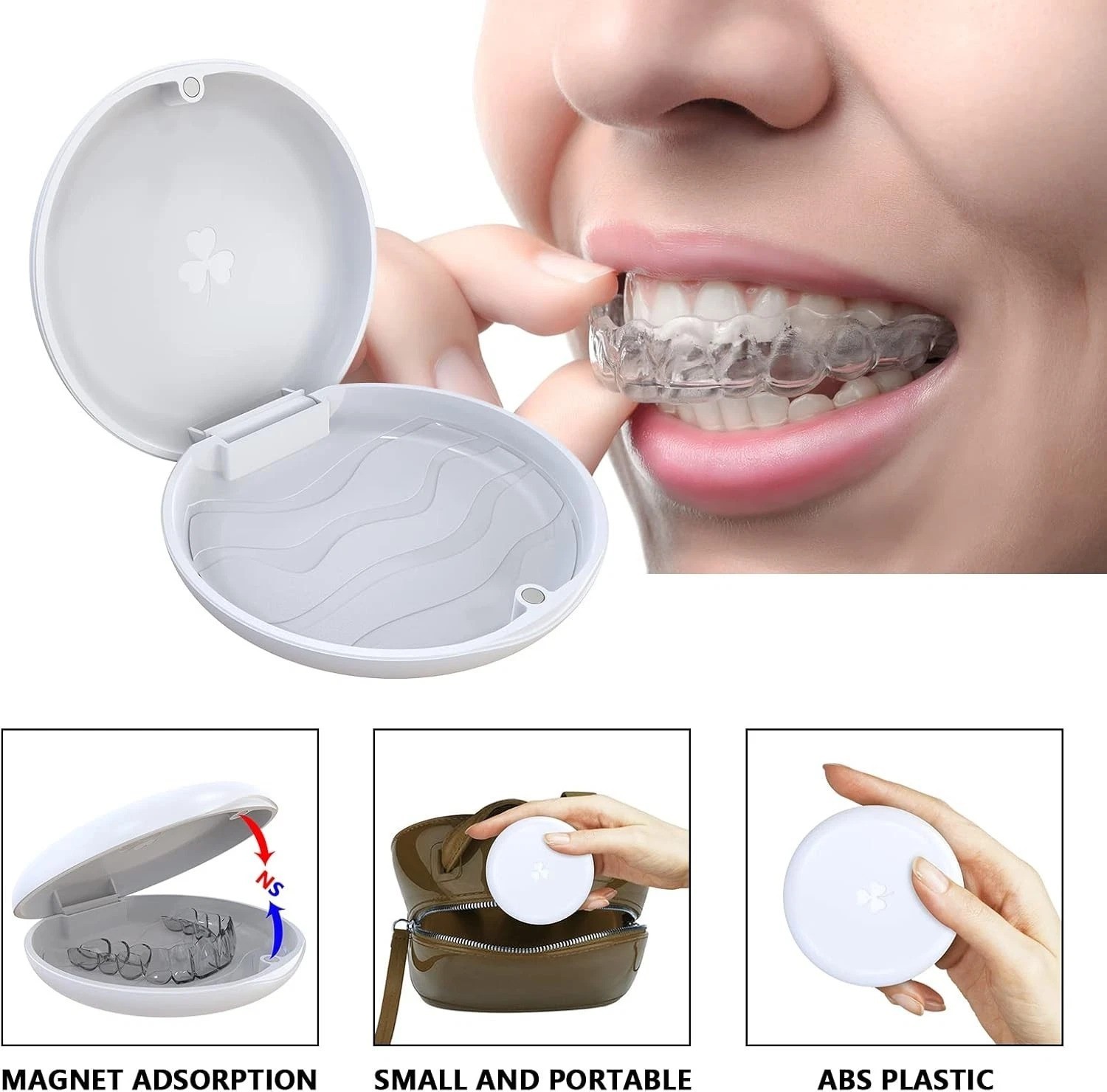 Mini Size 2 Pack Orthodontic Retainer Cases – Clean & Safe Mouthguard Storage
