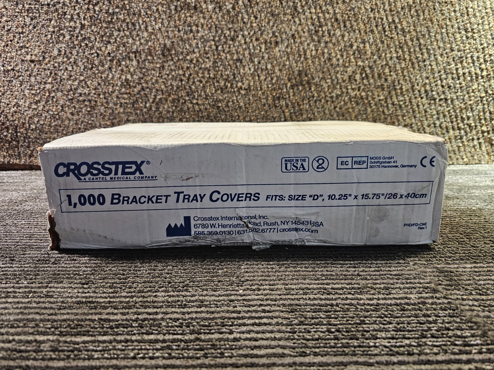 (QTY 1000) Crosstex FDWH Bracket Tray Covers Size #D Heavyweight Paper White