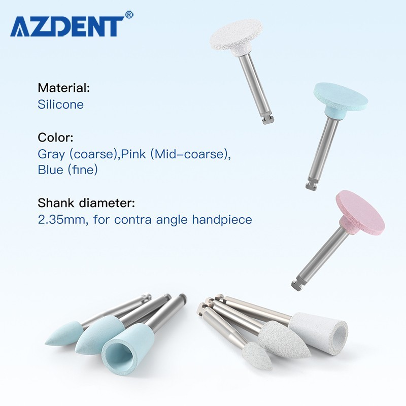 12pcs Dental Silicone Composite Polishing Wheel Kit RA Polisher AZDENT