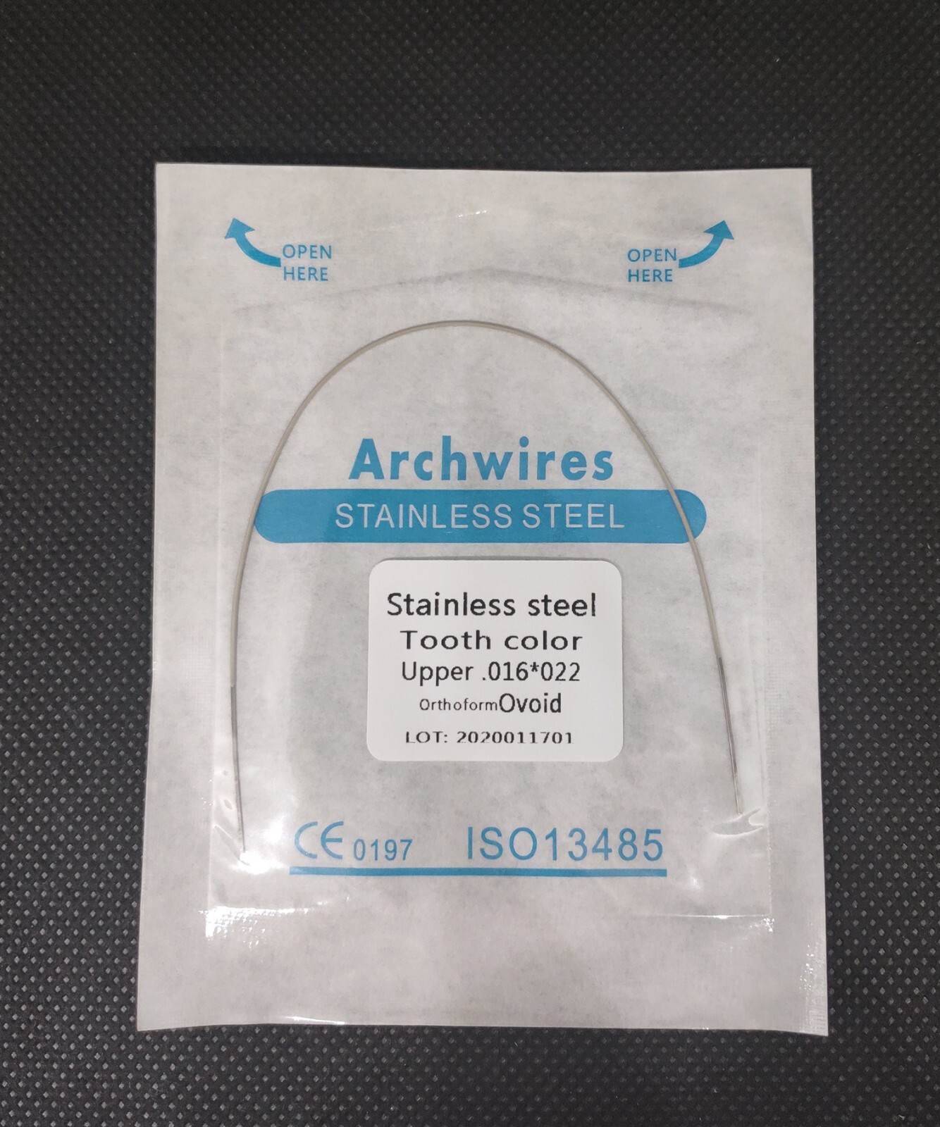 Dental Stainless Steel Arch Coated Wires Ortho Rectangular Tooth Color