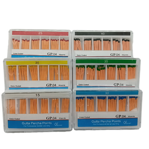 Dental Root Canal Endodontic Treatment Gutta Percha Points Taper .04/ 60 Points