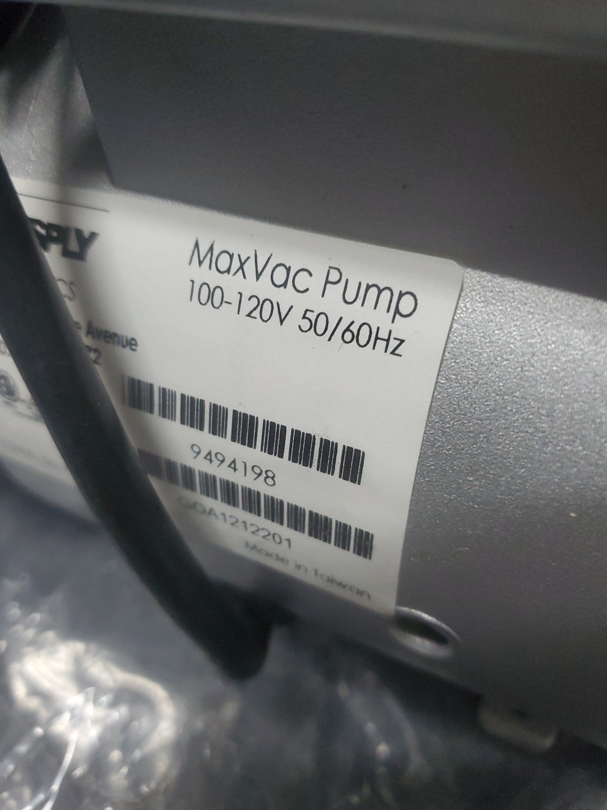 Replacement Dentsply MaxVac Vacuum Pump (9494198) 110v 3cfm 22″+HG Aftermarket