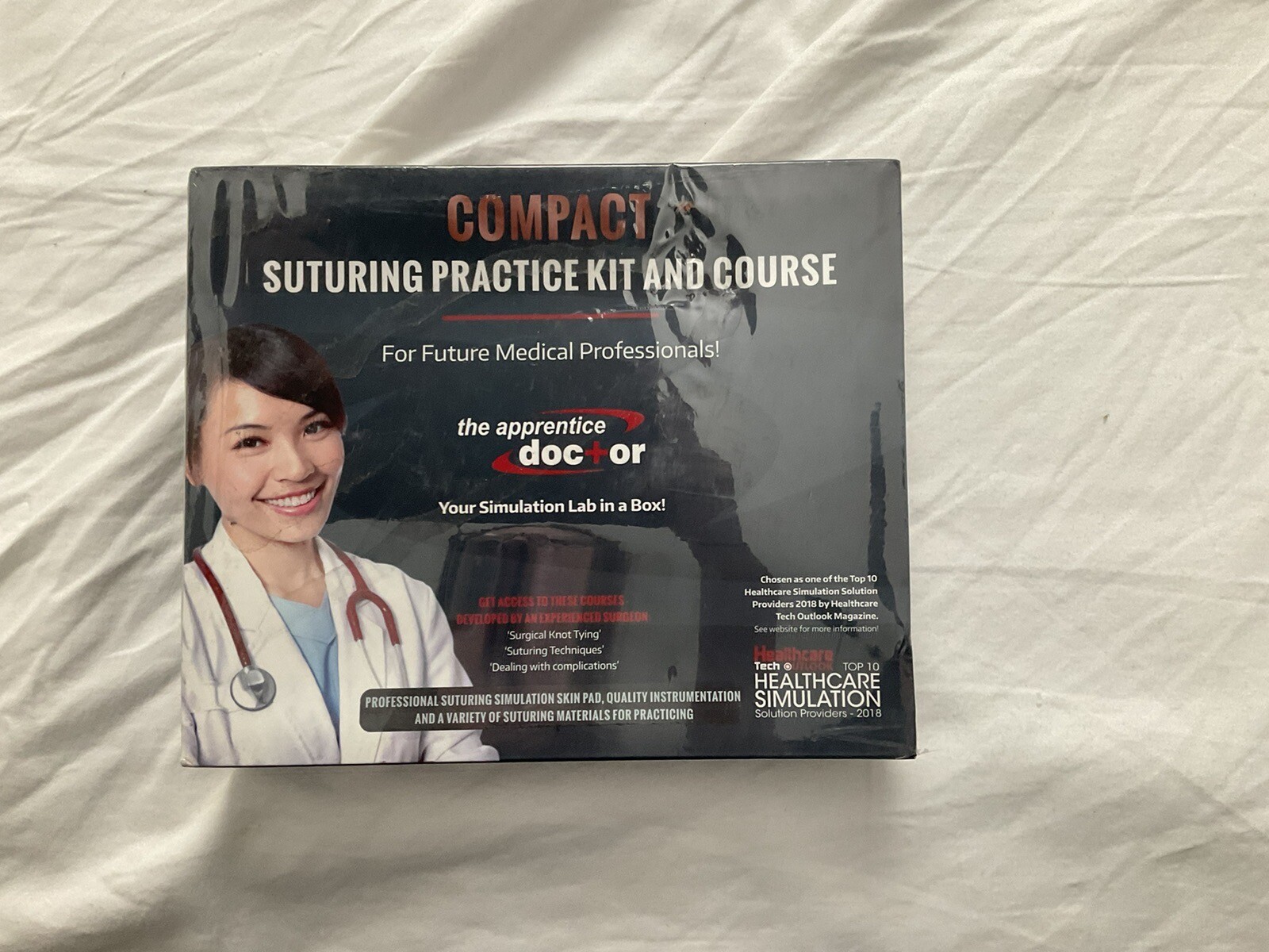 19 Pieces Practice Suture Kit with Pad for Medical Veterinary Student Training