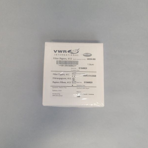 VWR Filter Paper Grade 413 15 mm 2 Boxes – Total of 200 Filters