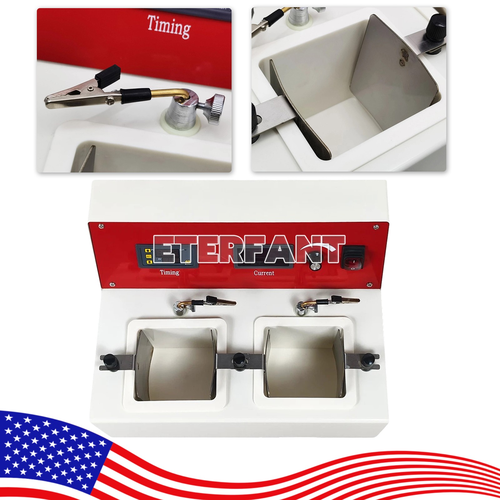 Dental Lab Electrolytic Polishing Machine Unit with Two Electrolytic Cells US