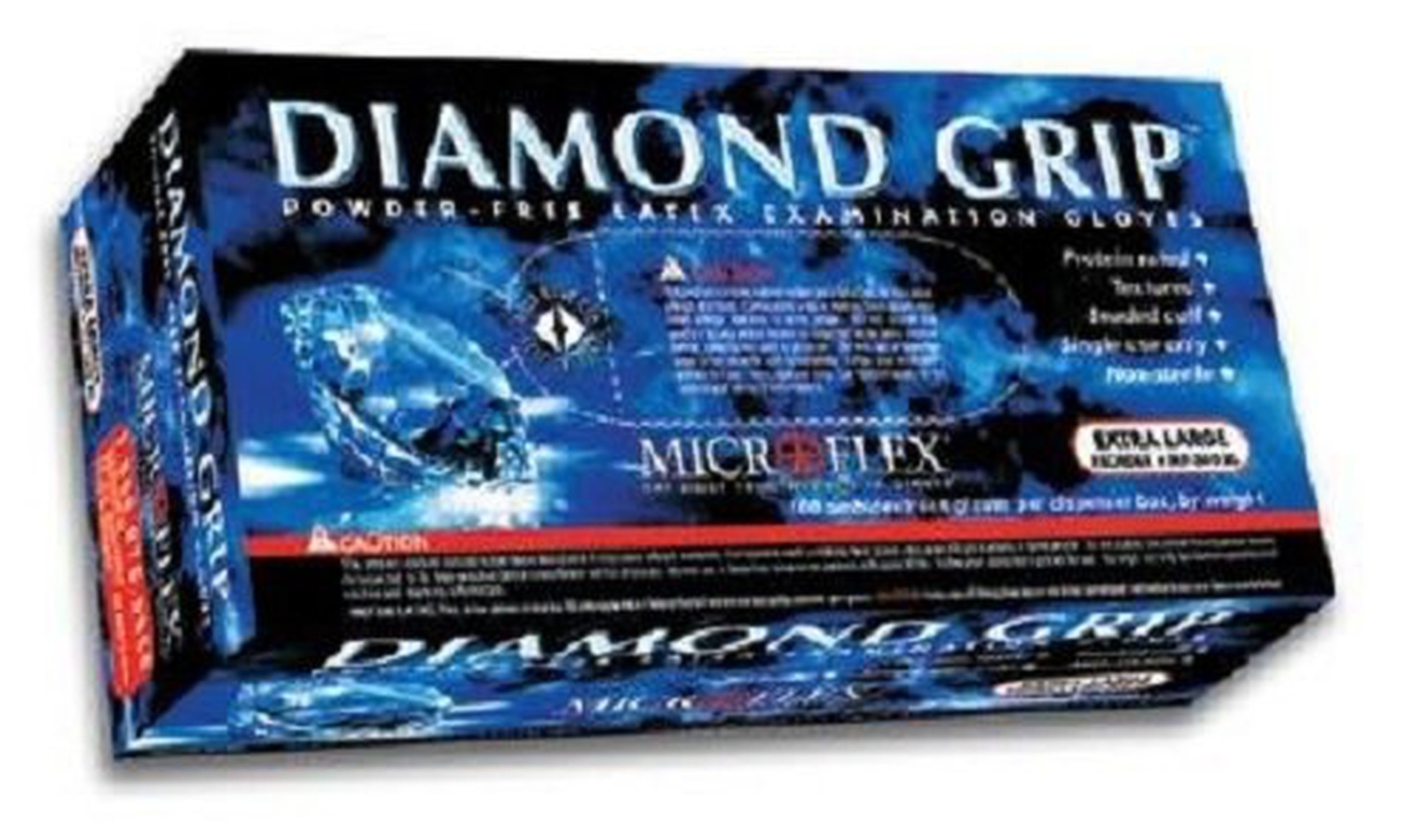 Microflex MF300XL Powder Free Diamond Grip Latex Gloves XL (100 Gloves per Bo…