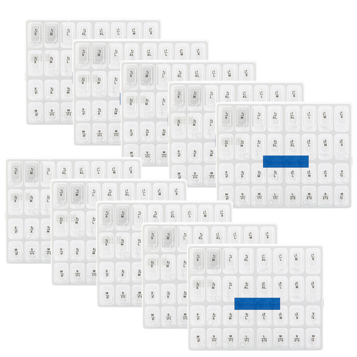 AZDENT Dental 1.910 Anterior Transparent Crowns 64 pcs For Incisors For Canines