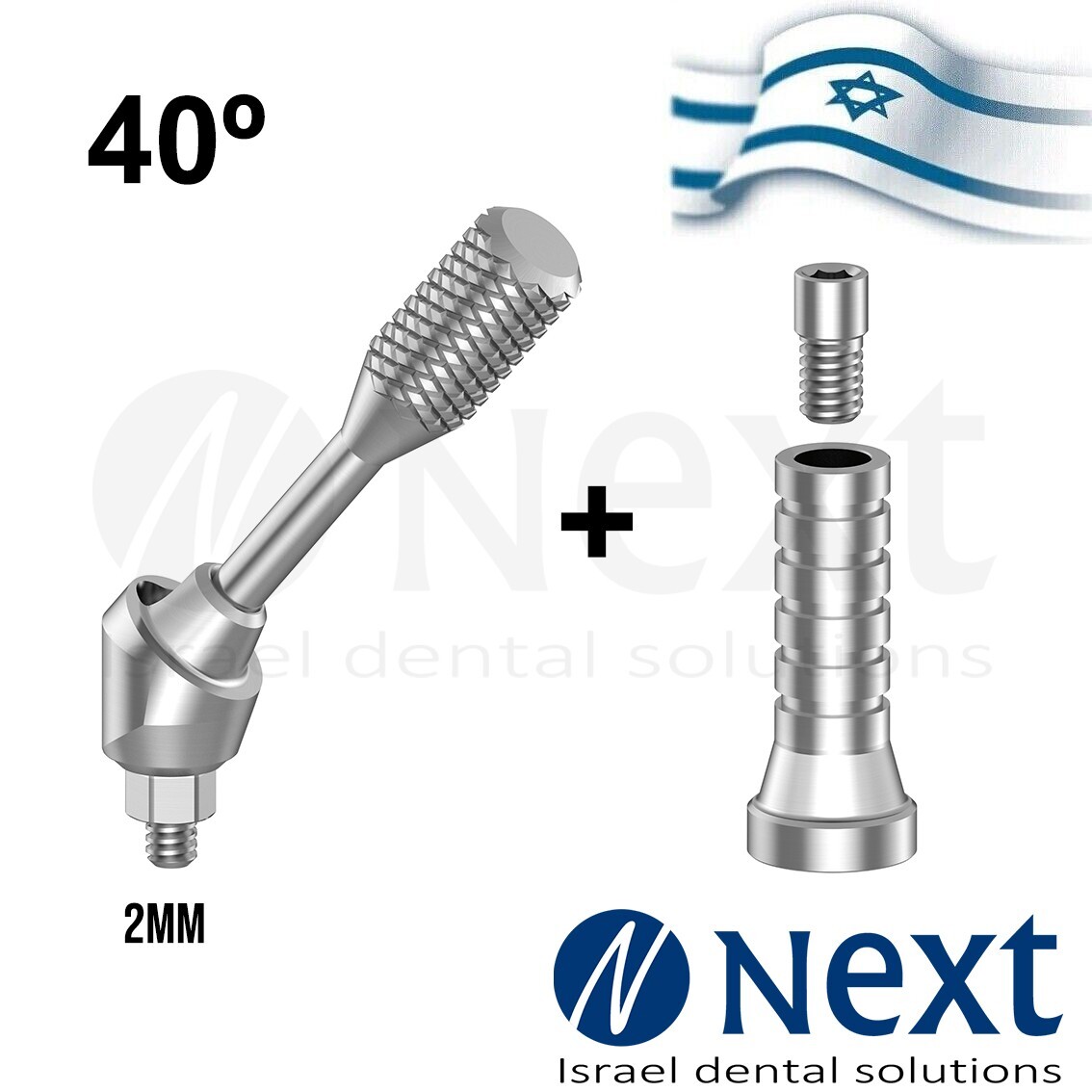 New Multi Unit angulated 40 deg 2 mm abutment titanium sleeve