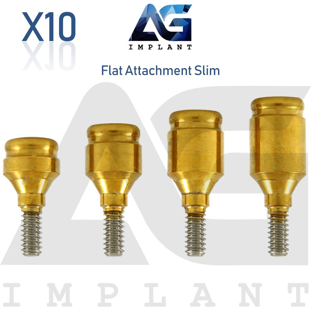 10 Slim Platform Straight Flat Attachment Titanium Int Hex 2.0mm