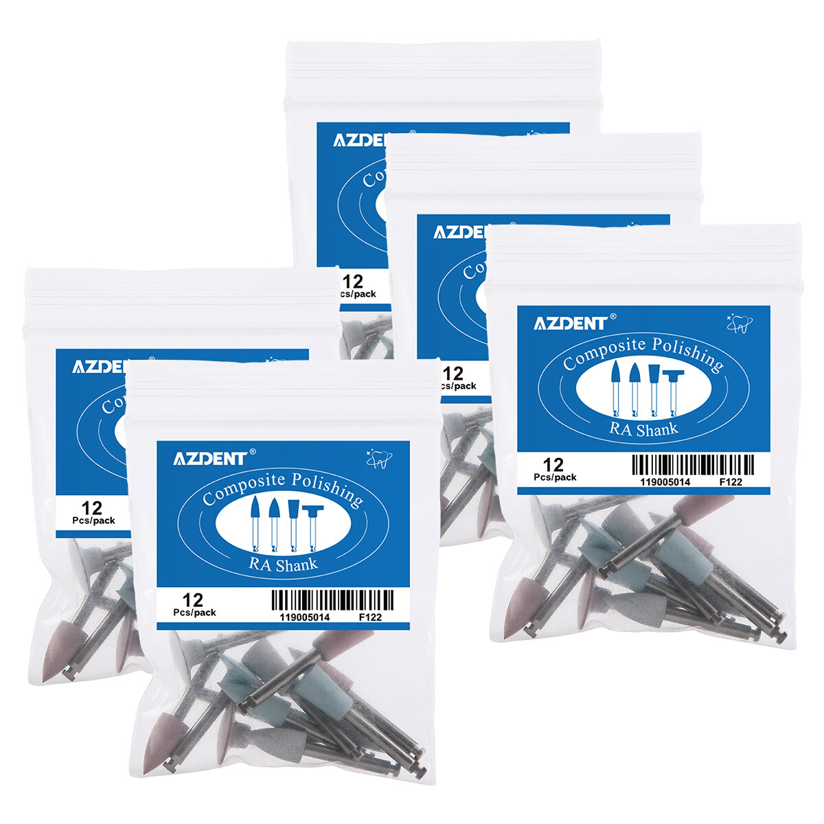5 Kits Dental Silicone Polisher Polishing Kit RA for Composite Teeth Porcelain